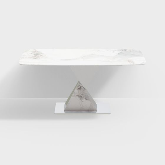 Elegant Marble Dining Table 3D model