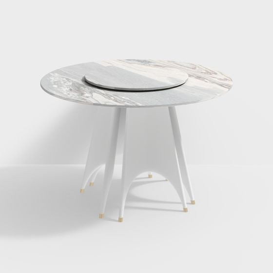 Elegant Round Table 3D model Design
