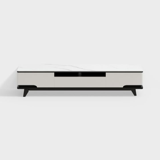Elegant Minimalist TV Cabinet 3D model