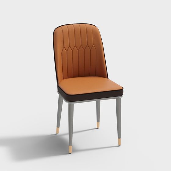 Elegant Low-Poly Leather Chair 3D model