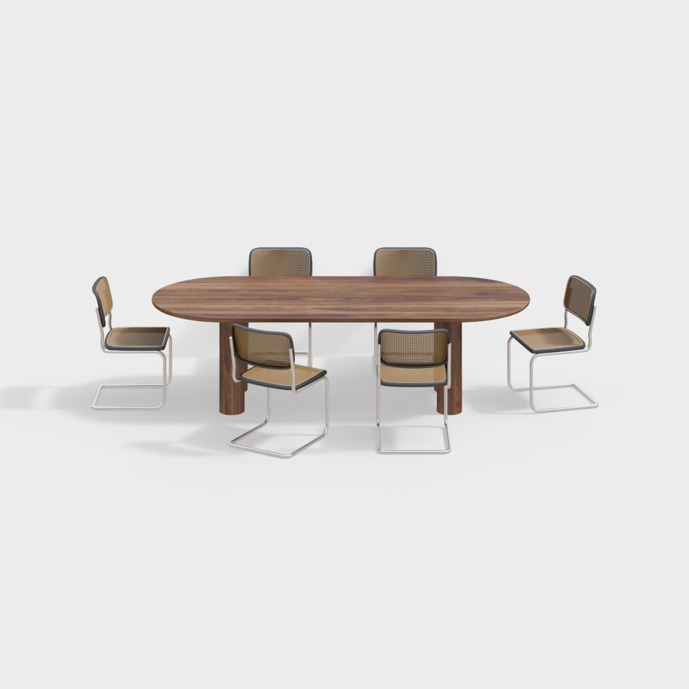 Combinación de mesa de comedor y sillas nórdica