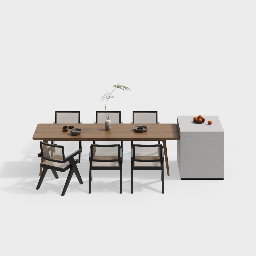 ชุดโต๊ะอาหารและเก้าอี้สไตล์วาบิ-ซาบิ