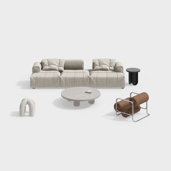Contemporary 3D Furniture Set Model for Stylish Interiors