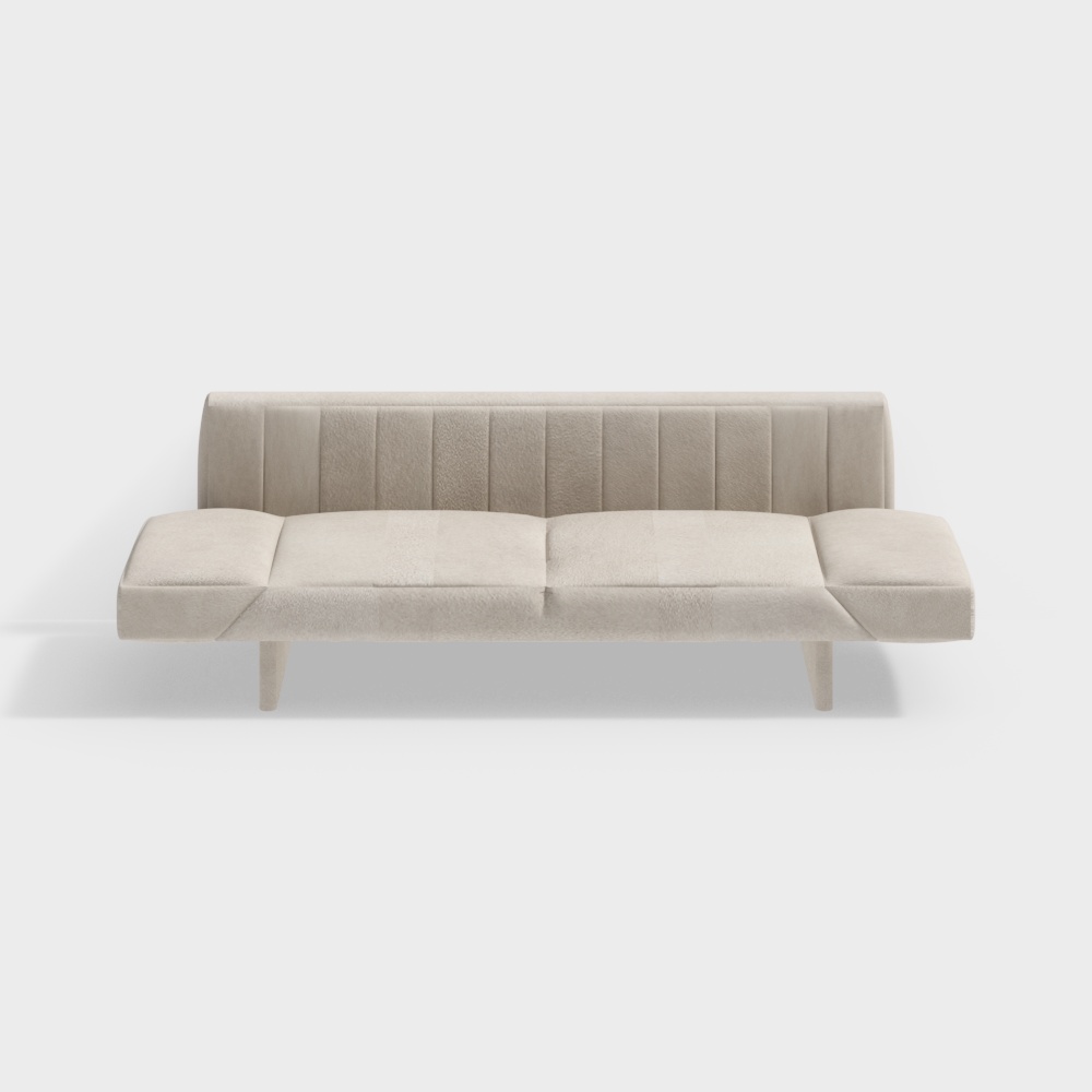 180 degree sofa double seat unfolded rice apricot gray