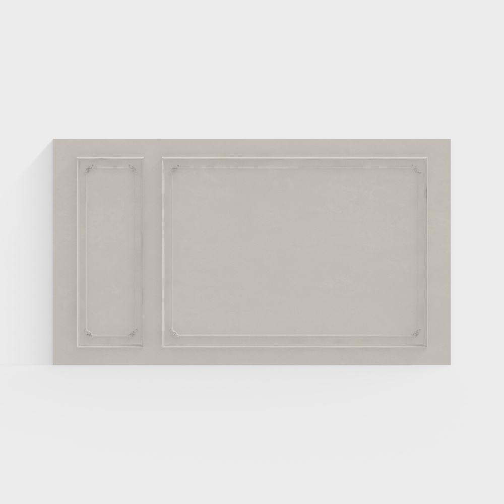 Low Poly Textured Wall 3D Model – Detailed Gray Surface