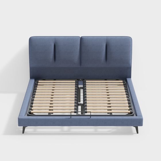 Stylish Low-Poly Bed Frame 3D Model