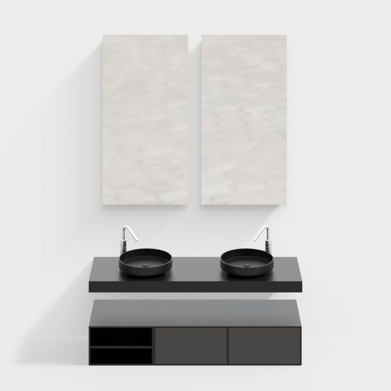 Minimalist Bathroom Cabinet 3D model