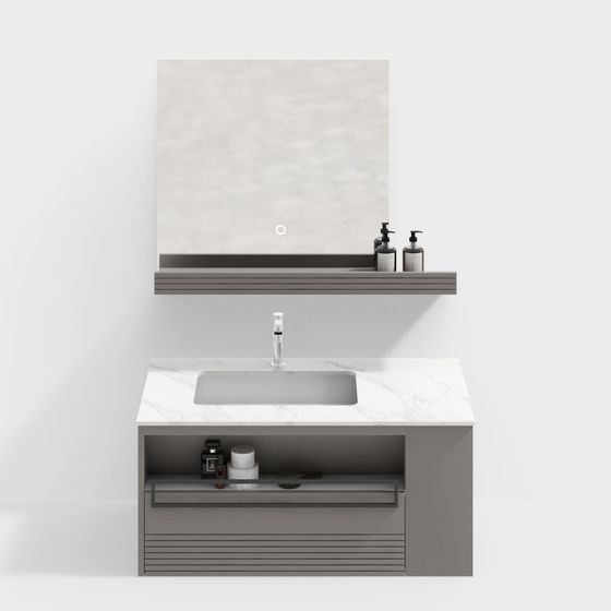 Minimalist Bathroom Vanity 3D model