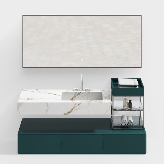Modern Artistic Bathroom Cabinet 3D model