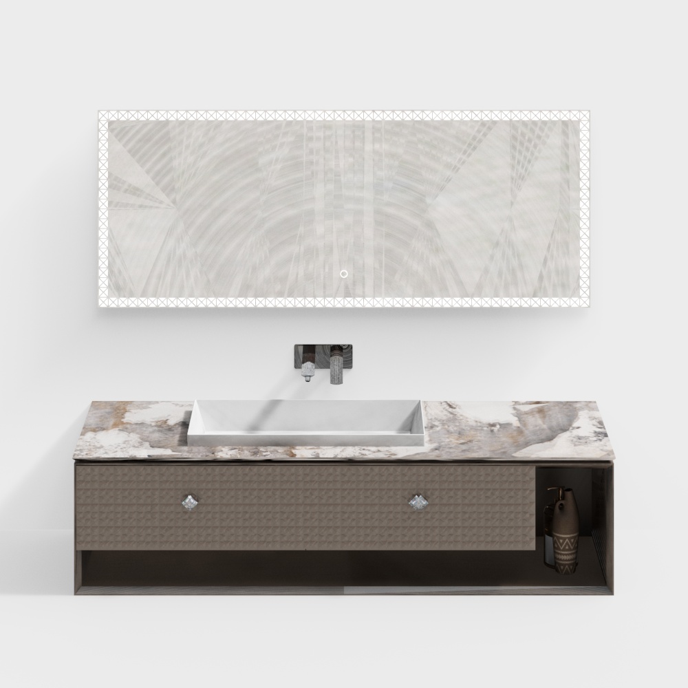 현대식 화장실 캐비닛