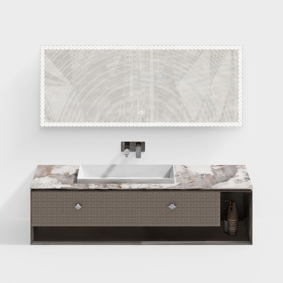 현대식 화장실 캐비닛