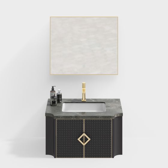 현대식 화장실 캐비닛