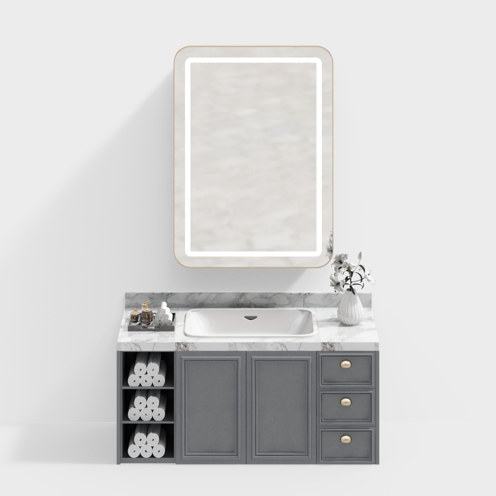 Cabinet de salle de bain américain