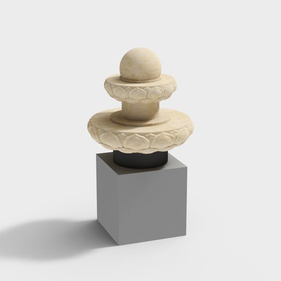 Lotus Throne 3D model