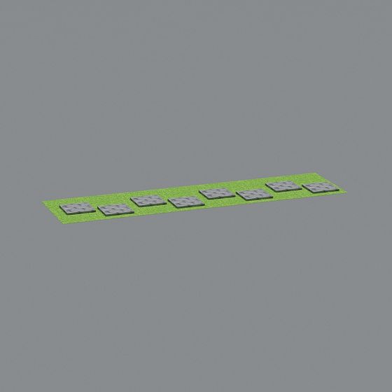 Low Poly Style Stone Pathway 3D Model