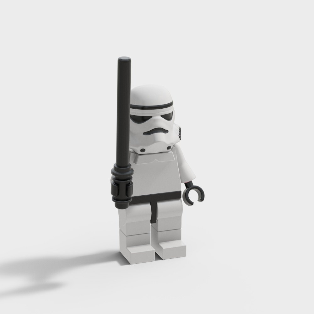 Low Poly Stormtrooper 3D model from Star Wars Universe