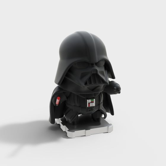 Low Poly Darth Vader 3D Model