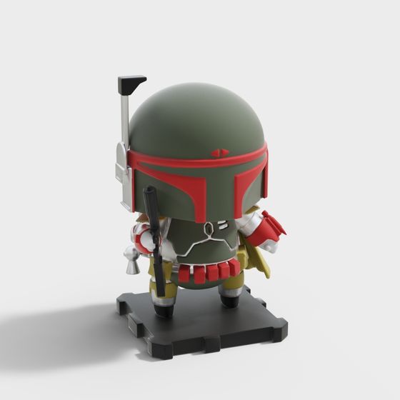 Charming Chibi Boba Fett 3D model