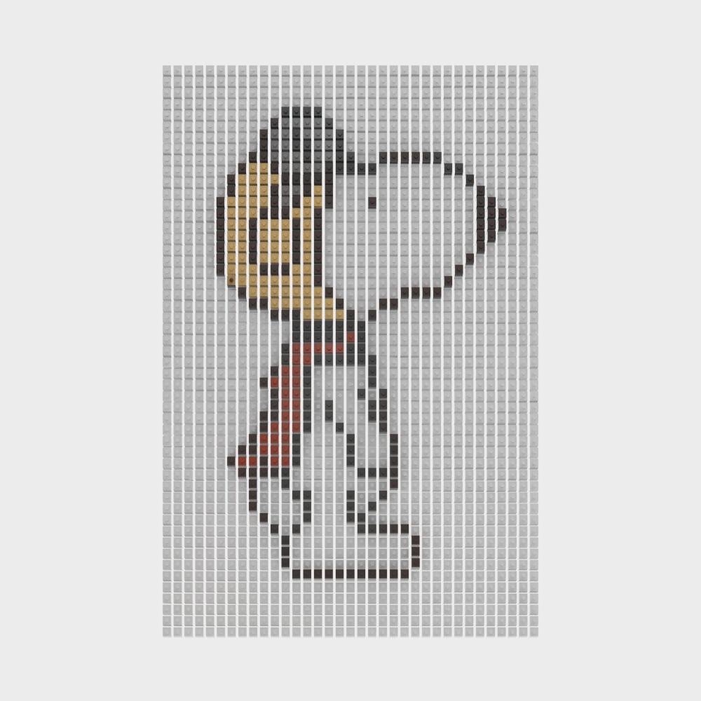 Retro Radio 3D model in Pixel Art Style