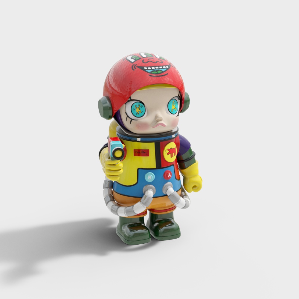 Vibrant Space Hero 3D Model for Creative Projects