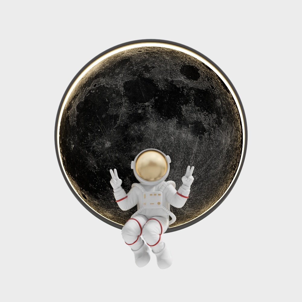 Astronaut on the Moon 3D model
