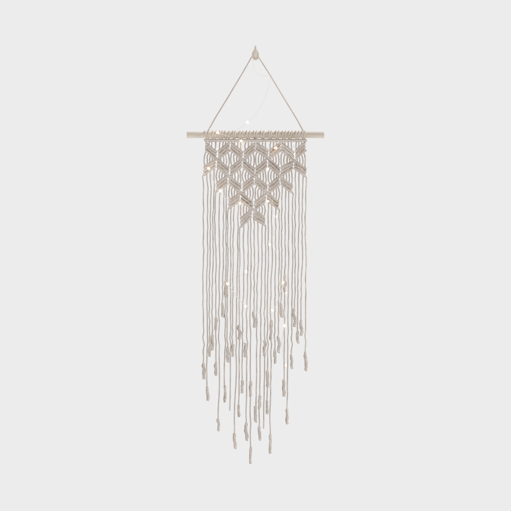 Mystic Dreamcatcher Low-Poly 3D Model – Beige Design
