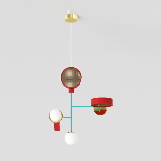 Color Balance Pendant Light 3D model