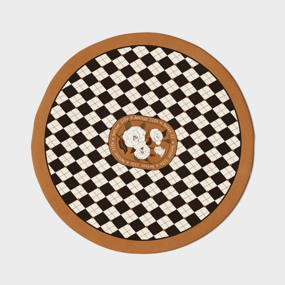 Vintage Modern Checkerboard Rug 3D model