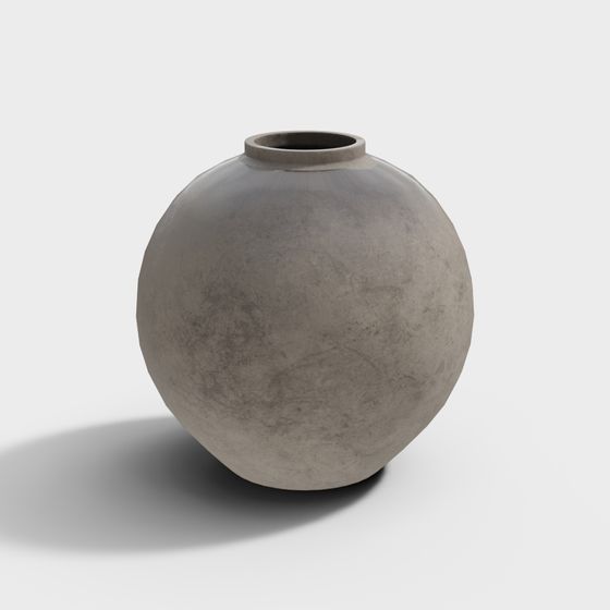 Round Ceramic Pot 3D Model