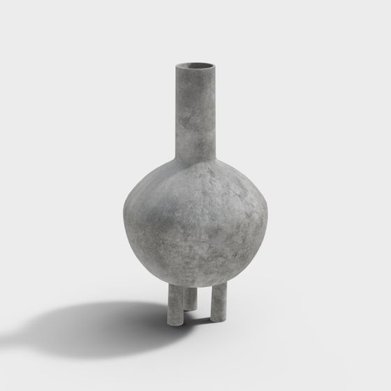 Ornement de poterie en argile de style Wabi-sabi