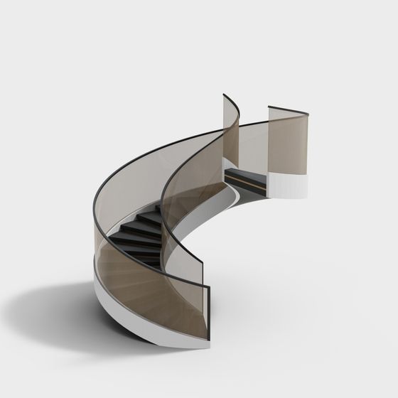 Elegant Low-Poly Staircase 3D model