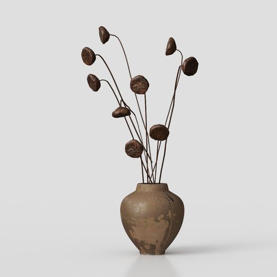 Ancient Charm Vase Low Poly 3D model