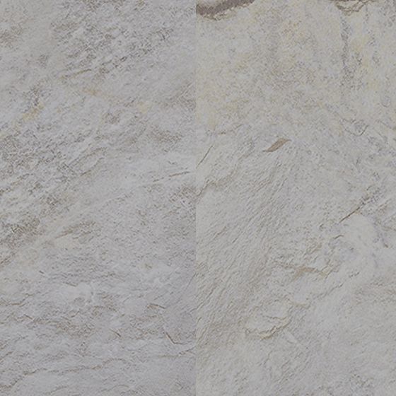 Light grey textured wall panel with natural stone look and beige tones on white background