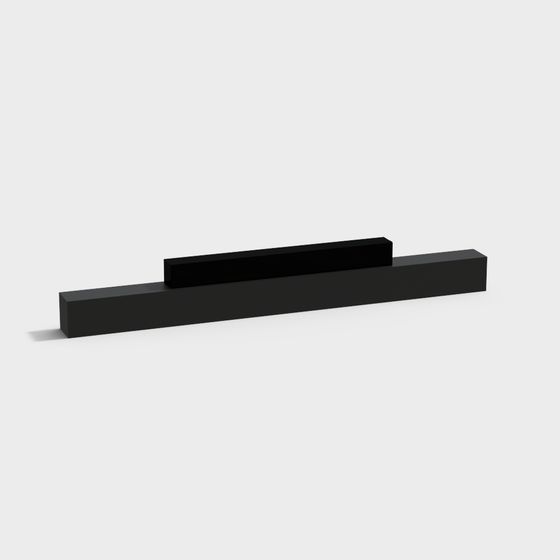 Minimalist Floating Black Bar 3D model