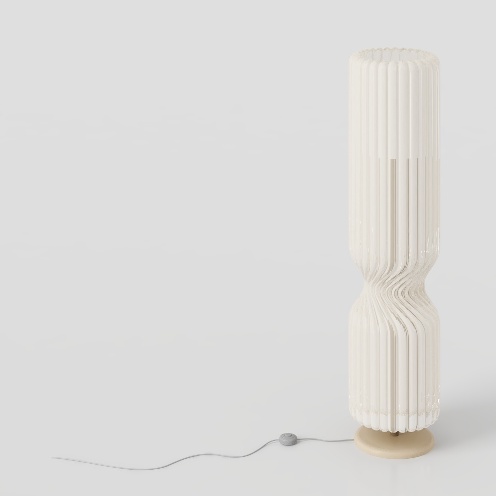 モダンメタルフロアランプ（ロウ）