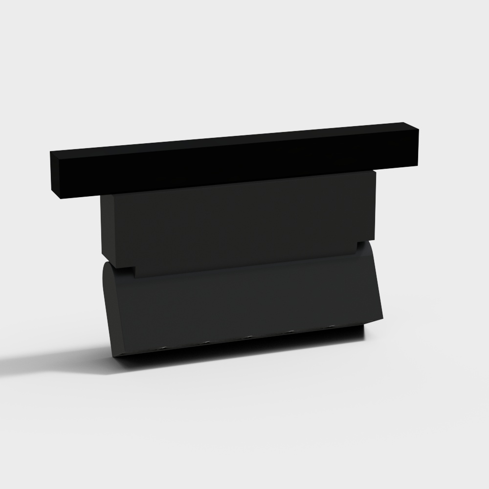 Elegant Low-Poly Black Gem 3D model