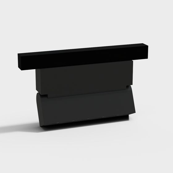 Elegant Low-Poly Black Gem 3D model