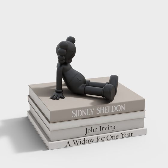 Bookworm Low-Poly 3D Model for Designers