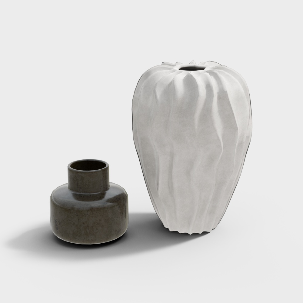 Origami Vase 3D model - Modern Aesthetic