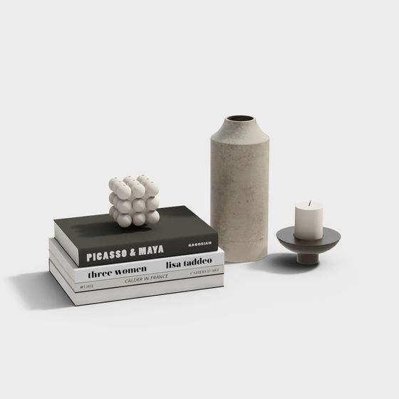 Stylish Minimalist 3D Model for Interior and Game Design