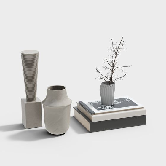 Stylish Low-Polygon Vase Collection 3D model