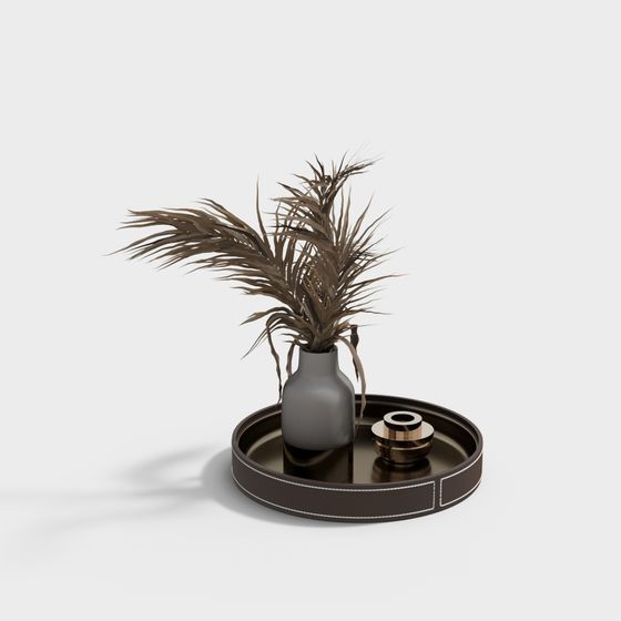 Elegant Minimalist Living Room Decor 3D model