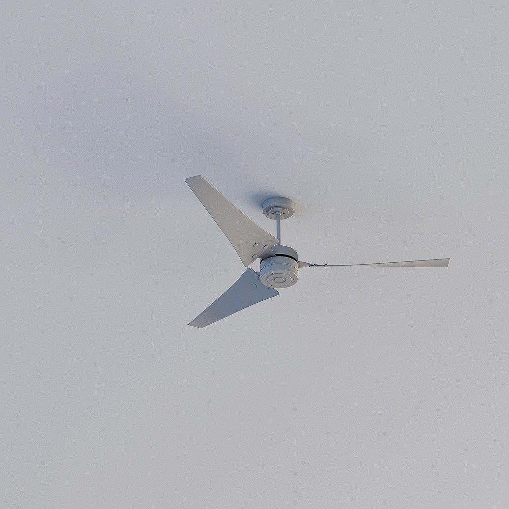 Minimalist Ceiling Fan 3D Model for Modern Spaces