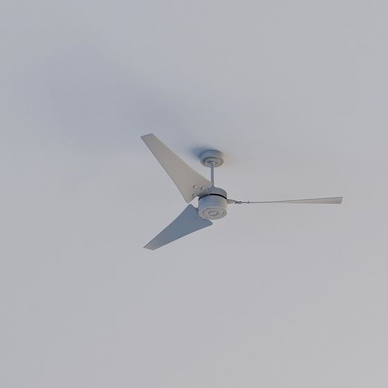 Minimalist Ceiling Fan 3D Model for Modern Spaces