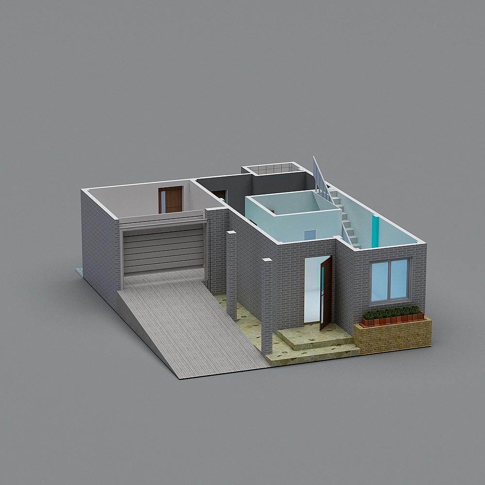 Contemporary Minimalist Residential 3D model