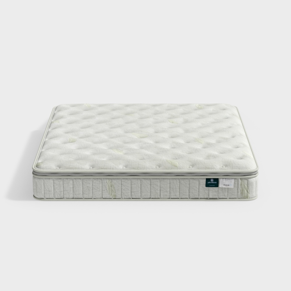 Realistic Low-Poly Mattress 3D Model – Quilted Beige Design