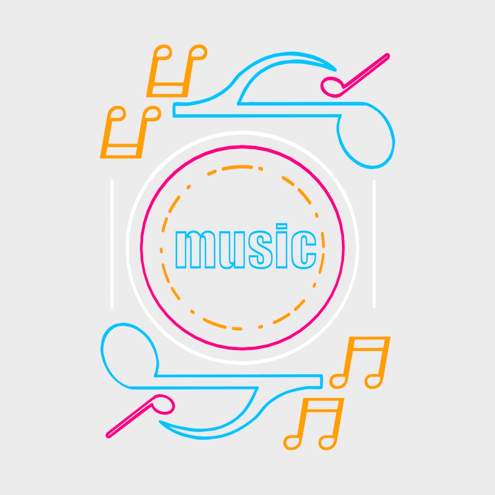 Modern music decorative lamp