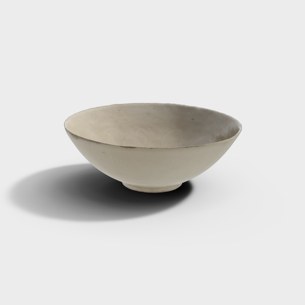Elegant 3D Bowl Model Blending Ancient and Modern Designs