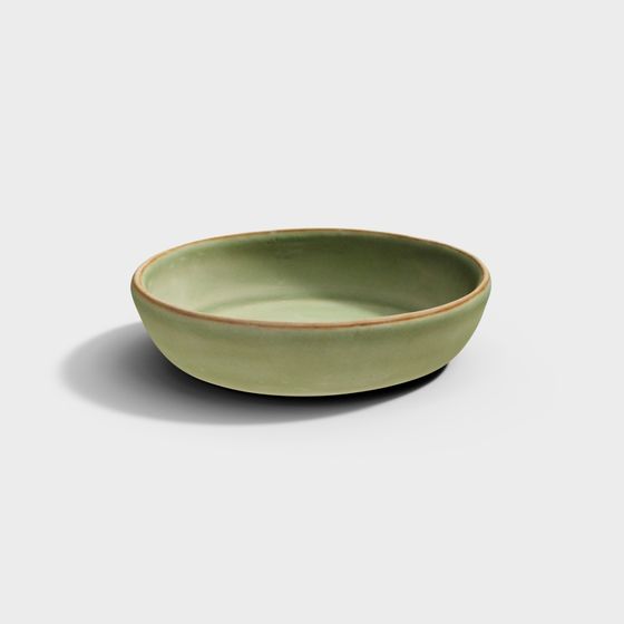 Elegant Celadon Bowl 3D model