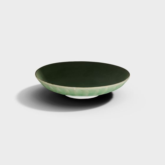 Elegant Emerald Plate 3D model
